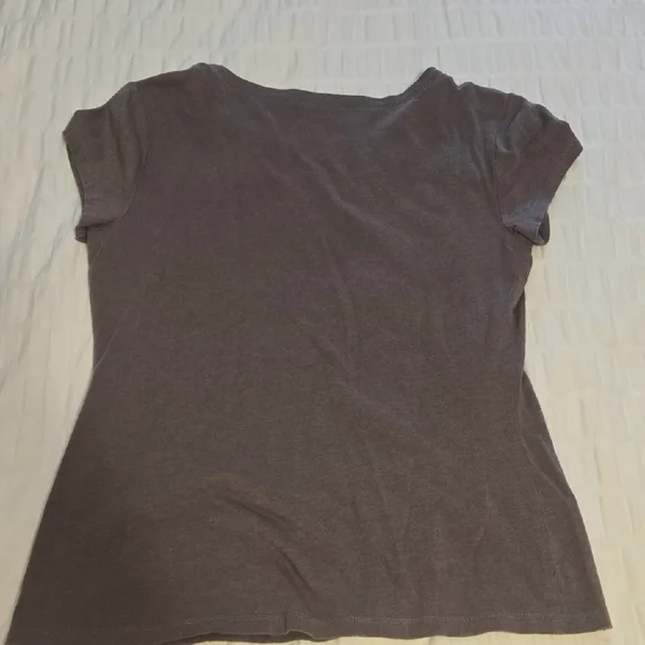 💥INC International Concepts Gray Floral Embellished Tee - Picture 5 of 5